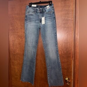 Judy Blue Mid Rise size 5/27 Raw Hem Bootcut NWT